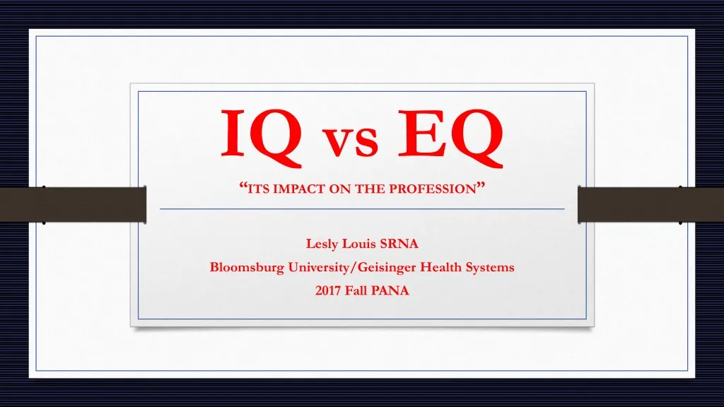 iq vs eq its impact on the profession