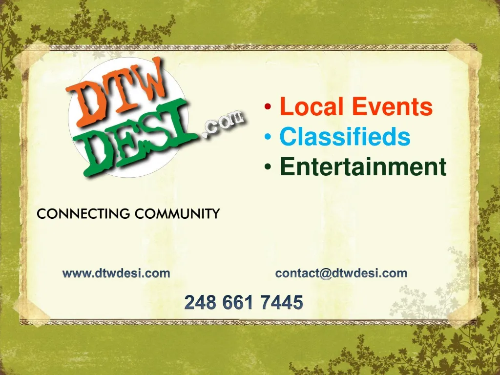 local events classifieds entertainment