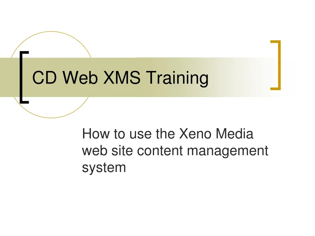 cd web xms training