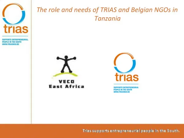 The role and needs of TRIAS and Belgian NGOs in Tanzania