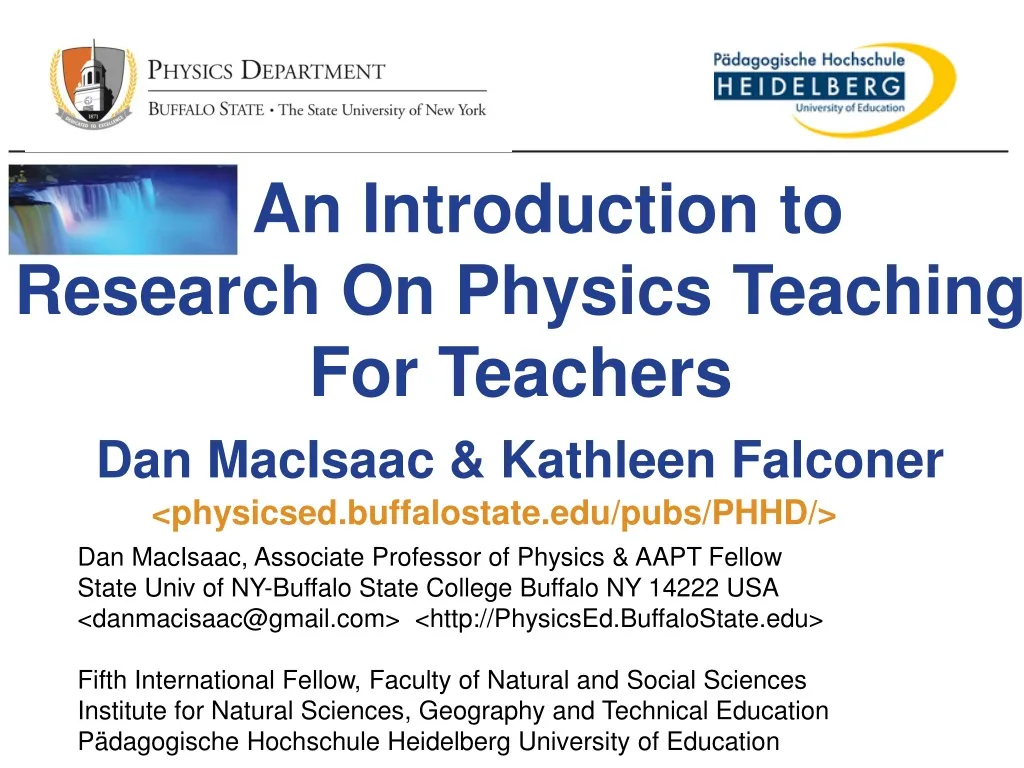 an introduction to research on physics teaching