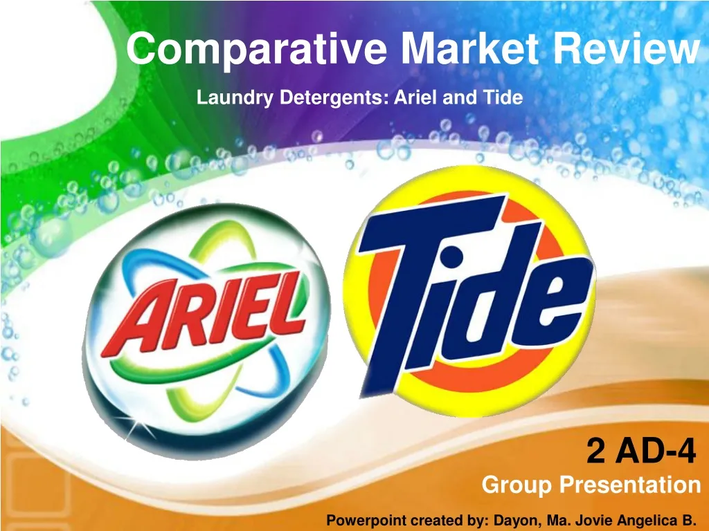 comparative market review laundry detergents