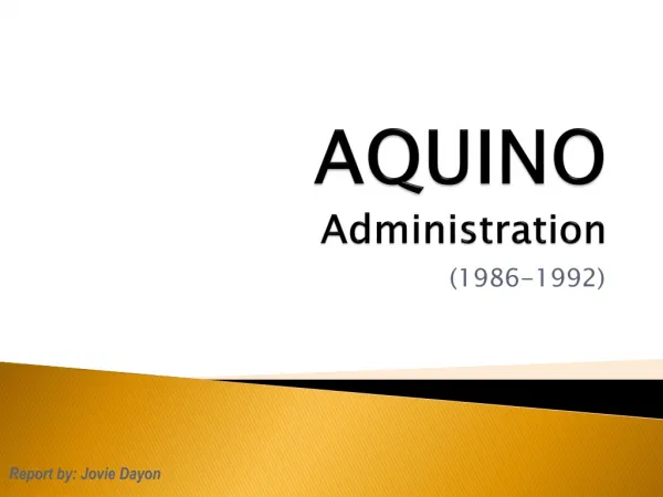 PHC - AQUINO Administration ©JOVIEDAYON