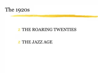 The 1920s - slide 1