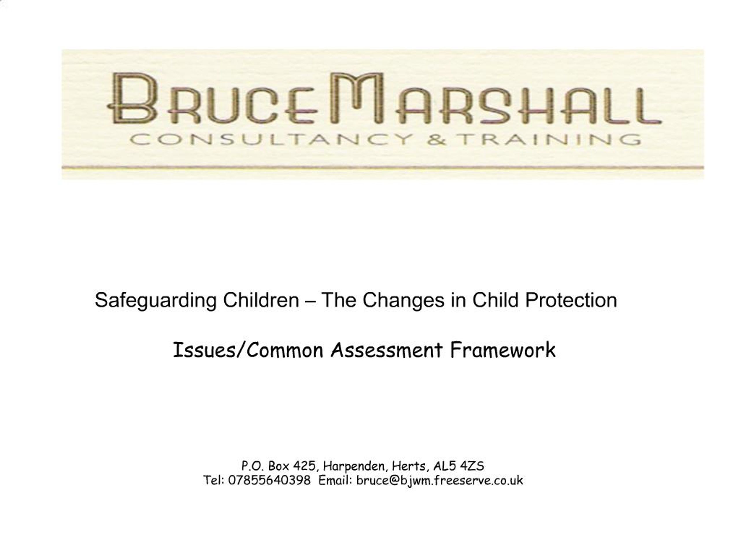 PPT - Safeguarding Children The Changes in Child Protection Issues ...