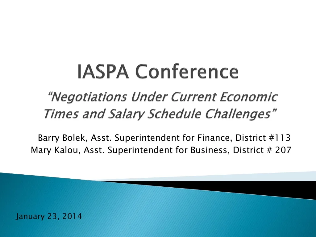 iaspa conference negotiations under current economic times and salary schedule challenges