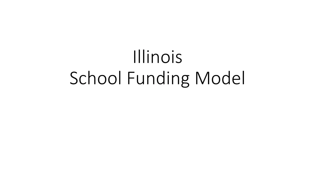 illinois school funding model