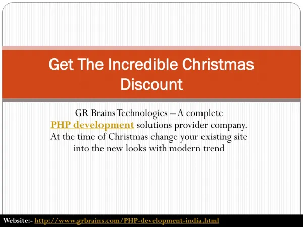 Get The Incredible Christmas Discount