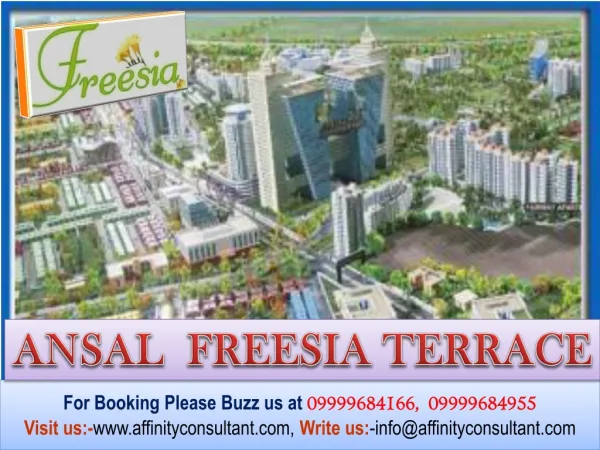Ansal Freesia Terrace || Ansal Group @ 09999684955