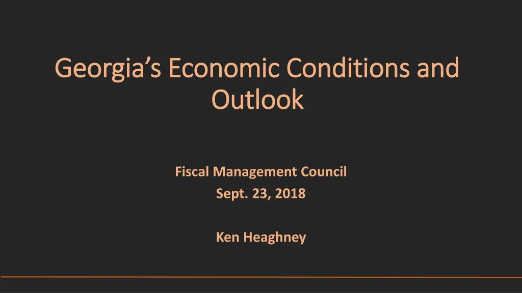 georgia s economic conditions and outlook