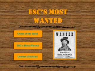 ESC s Most Wanted - slide 1