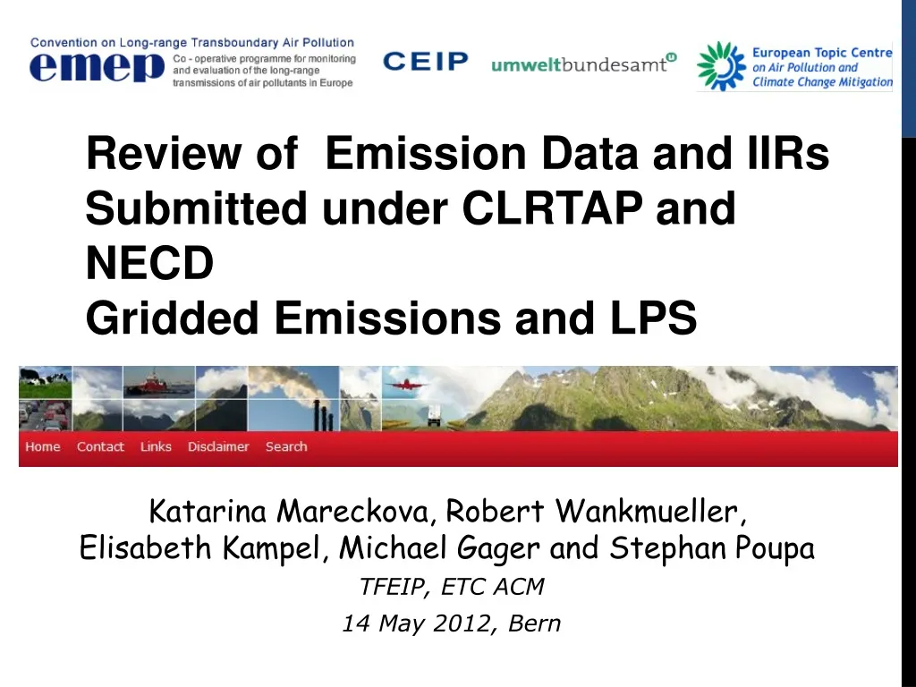review of emission data and iirs submitted under