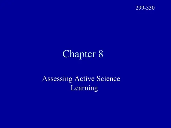 Assessing Active Science Learning