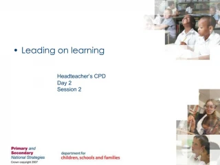 Leading on learning - slide 1