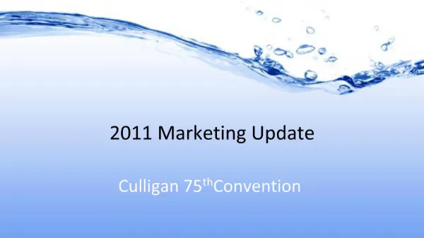 2011 Marketing Update