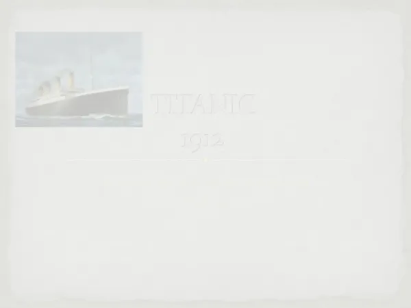 TITANIC 1912
