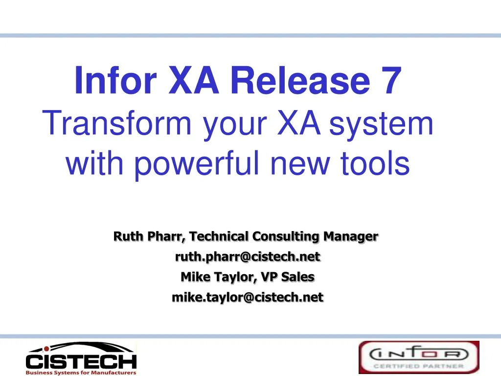 infor xa release 7 transform your xa system with powerful new tools
