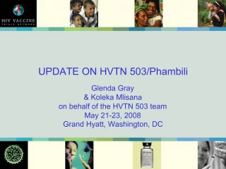 UPDATE ON HVTN 503 - slide 1