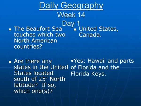 Daily Geography Week 14 Day 1