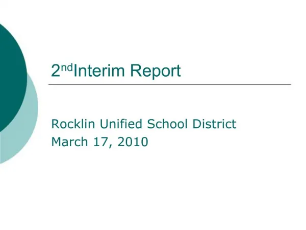2nd Interim Report