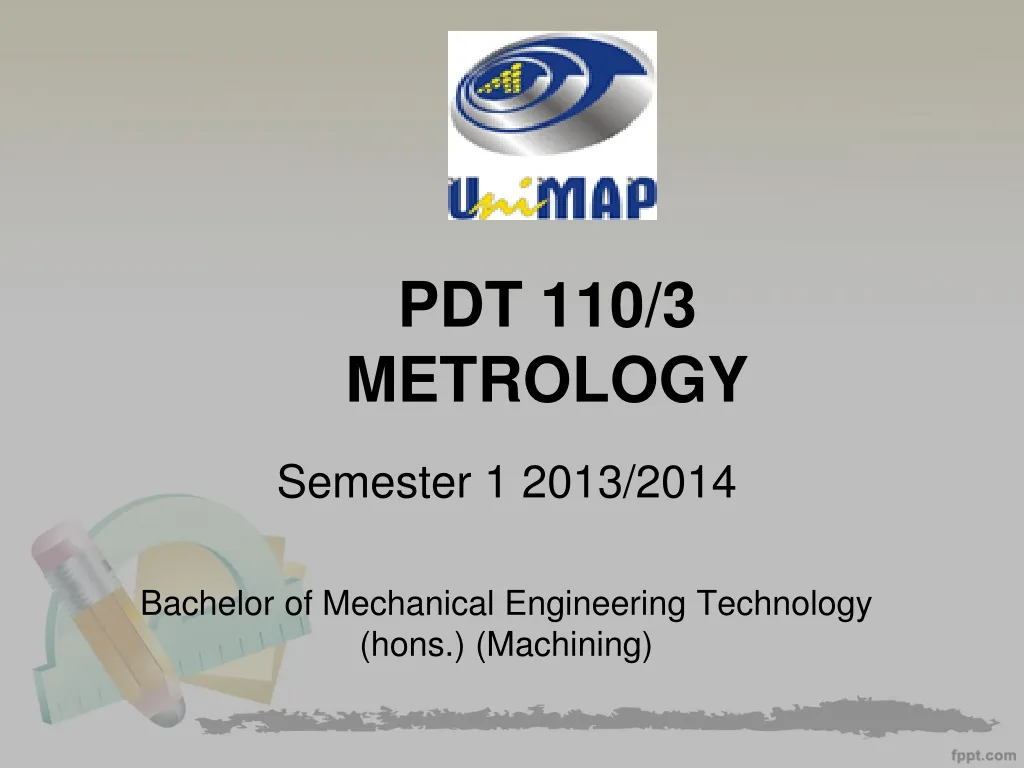 pdt 110 3 metrology