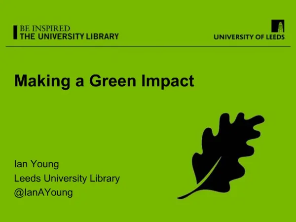 Making a Green Impact