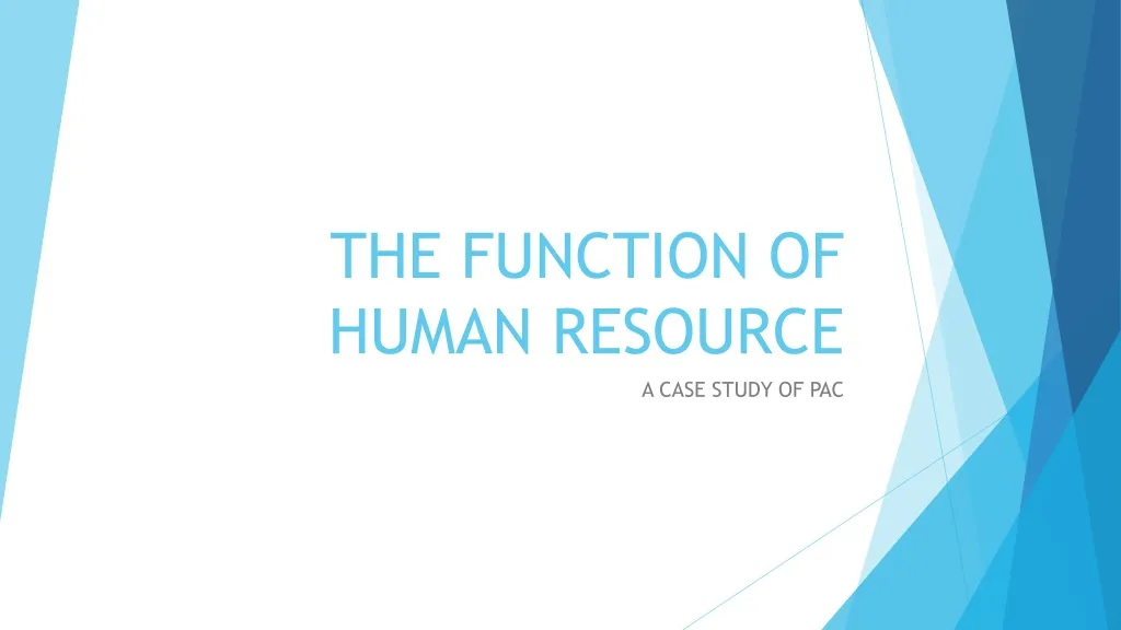 the function of human resource