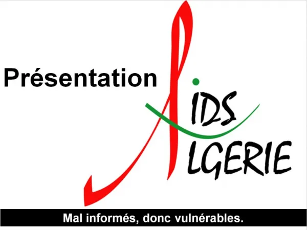 SITUATION ÉPIDÉMIOLOGIQUES VIH SIDA 2012 ALGERIE