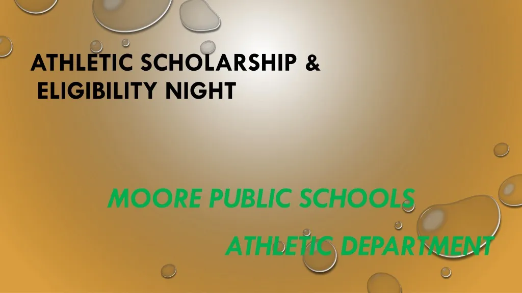 athletic scholarship eligibility night