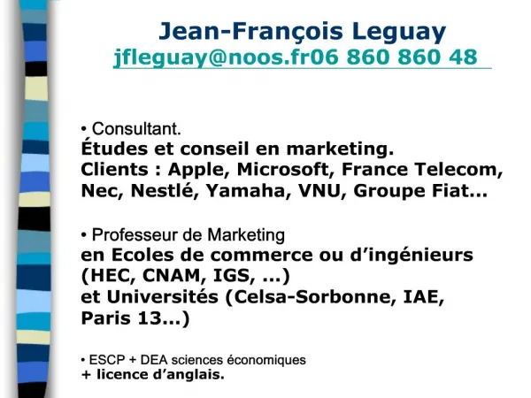 Jean-Fran ois Leguay jfleguaynoos.fr 06 860 860 48