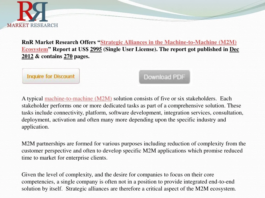 rnr market research offers strategic alliances