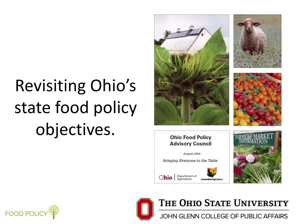 revisiting ohio s state food policy objectives