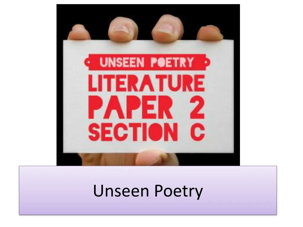 unseen poetry
