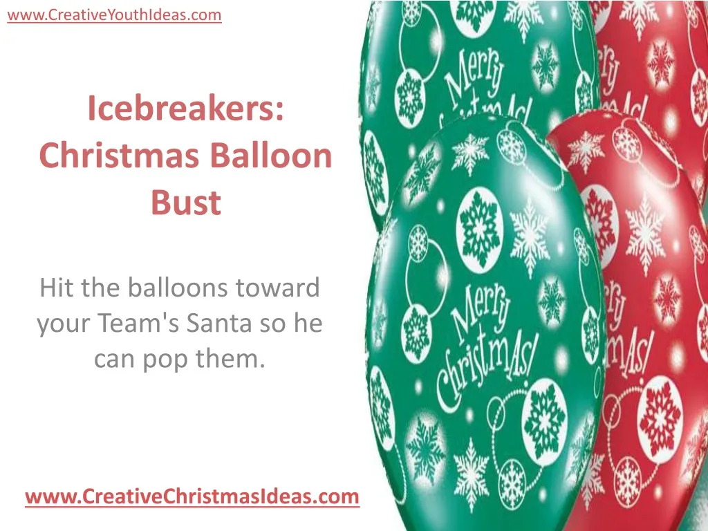 icebreakers christmas balloon bust