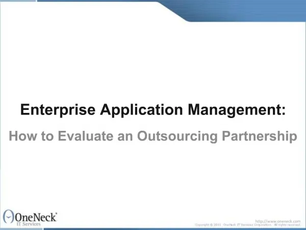 Enterprise Application Management