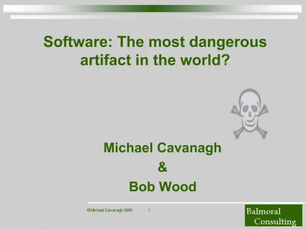 Software: The most dangerous artifact in the world