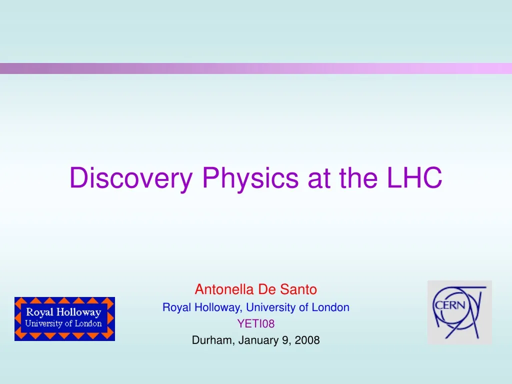 discovery physics at the lhc