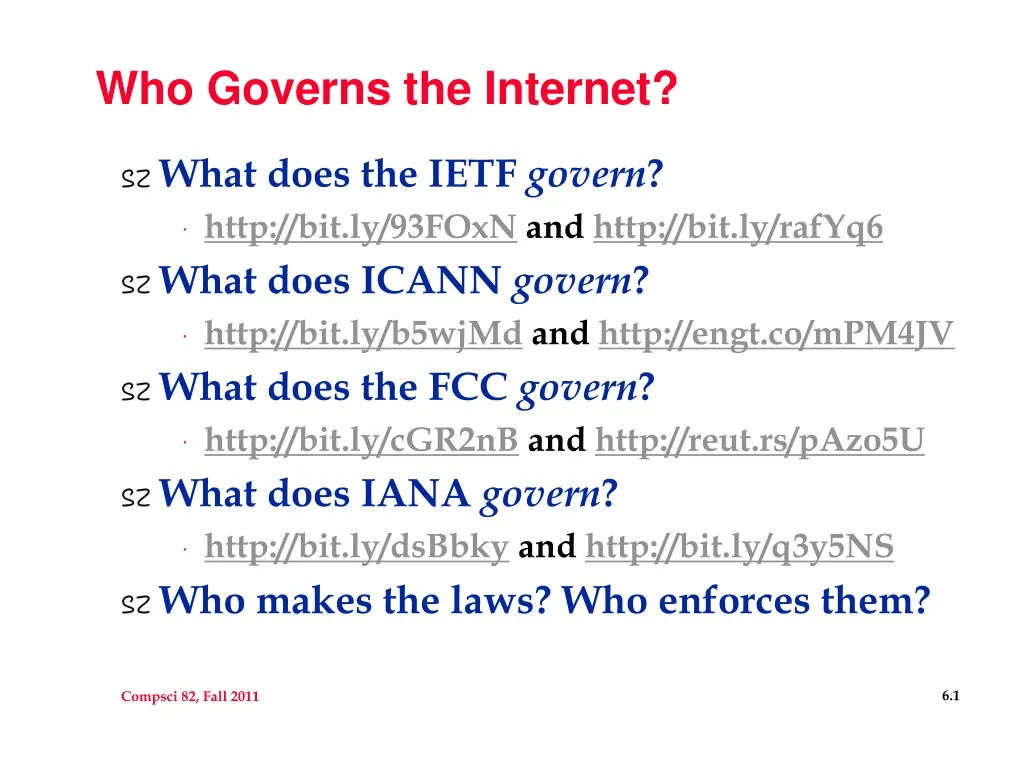 who governs the internet