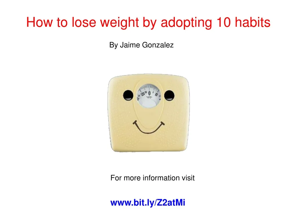 how to lose weight by adopting 10 habits