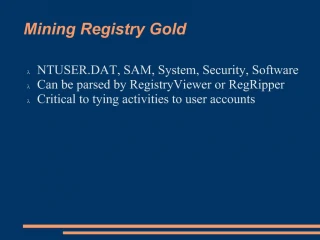 Mining Registry Gold