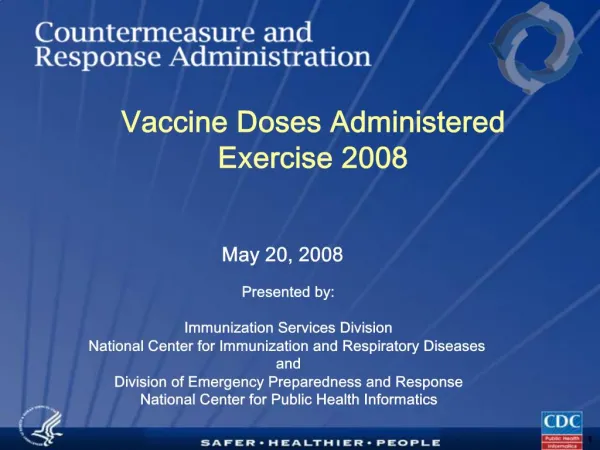 Vaccine Doses Administered Exercise 2008