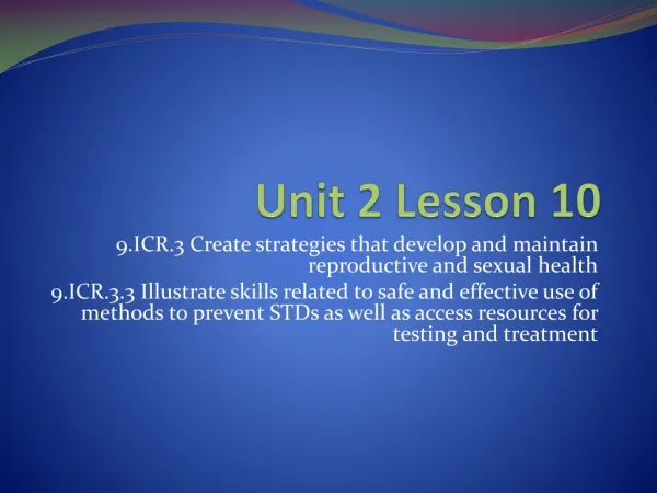 Unit 2 Lesson 10