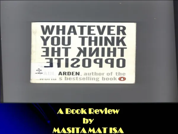 A Book Review by MASITA MAT ISA