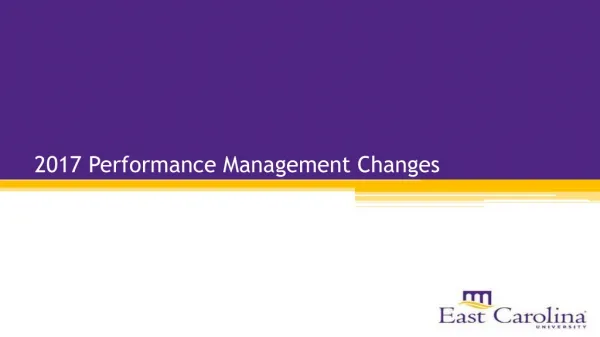 2017 Performance Management Changes
