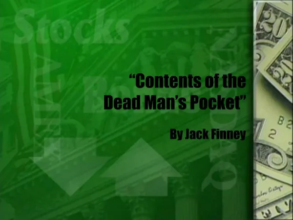 Contents of the Dead Man s Pocket