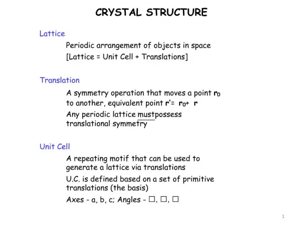 CRYSTAL STRUCTURE