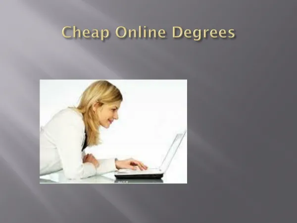 Cheap Online Degrees