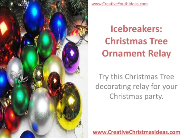 Icebreakers: Christmas Tree Ornament Relay