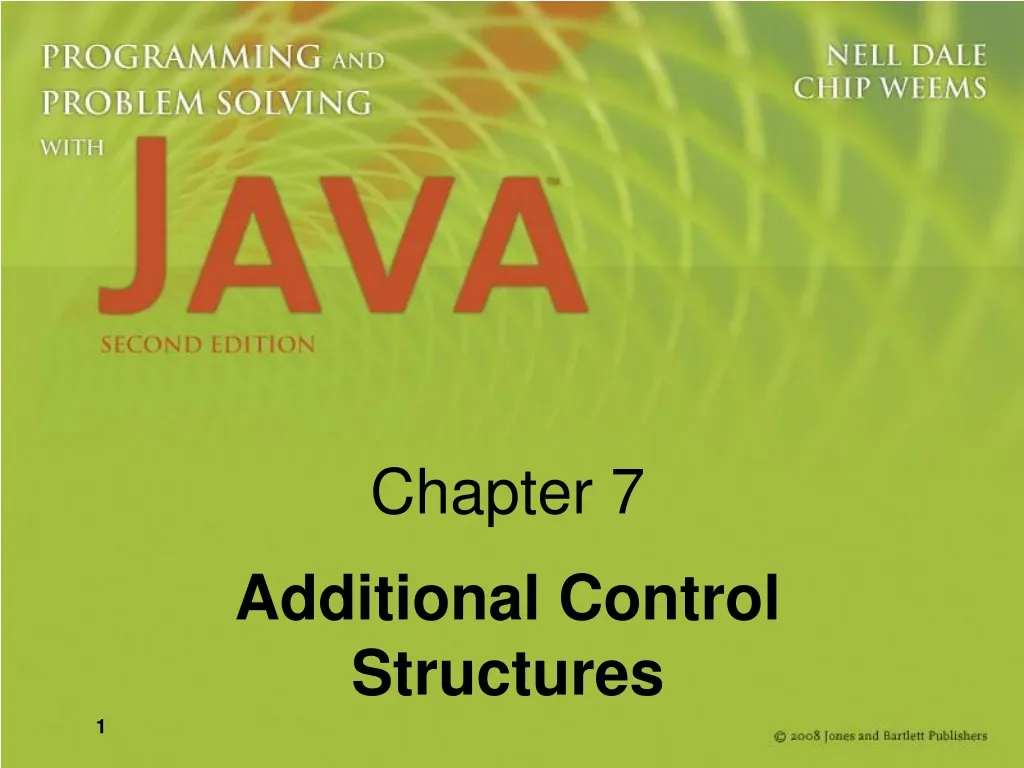 chapter 7 additional control structures
