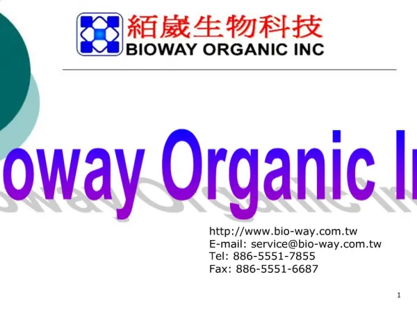 Bioway Organic Inc.